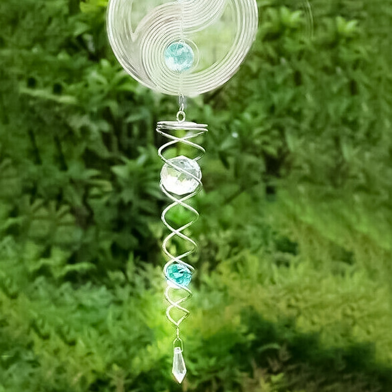 Crystwirl Rotating Spiral Wind Spinner