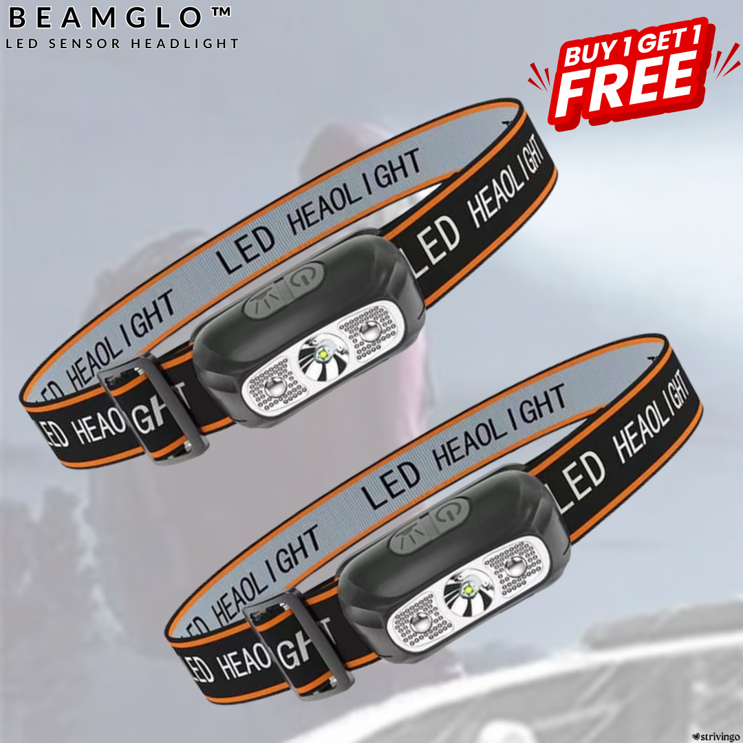 Beamglo™ LED Sensor Headlight USB Chargeable | BUY 1 GET 1 FREE (2PCS)