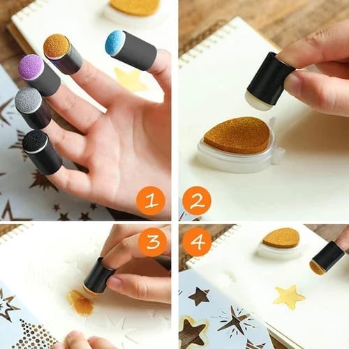50% OFF | Colourix™ DIY Sponge Finger Painting Kit - 20 Colors Included