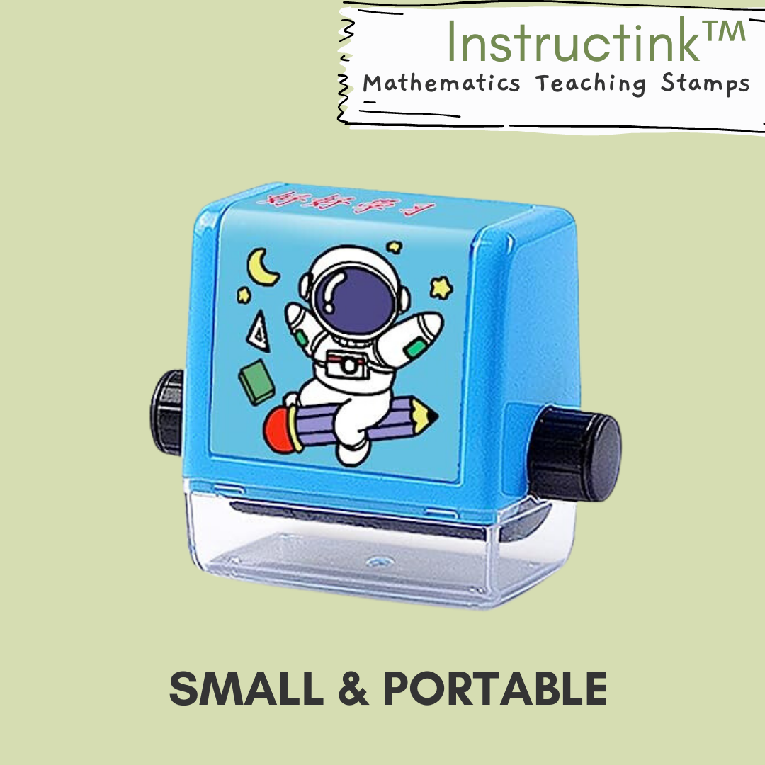 Instructink™ Refillable Mathematics Teaching Stamp Set | Incl. Ink