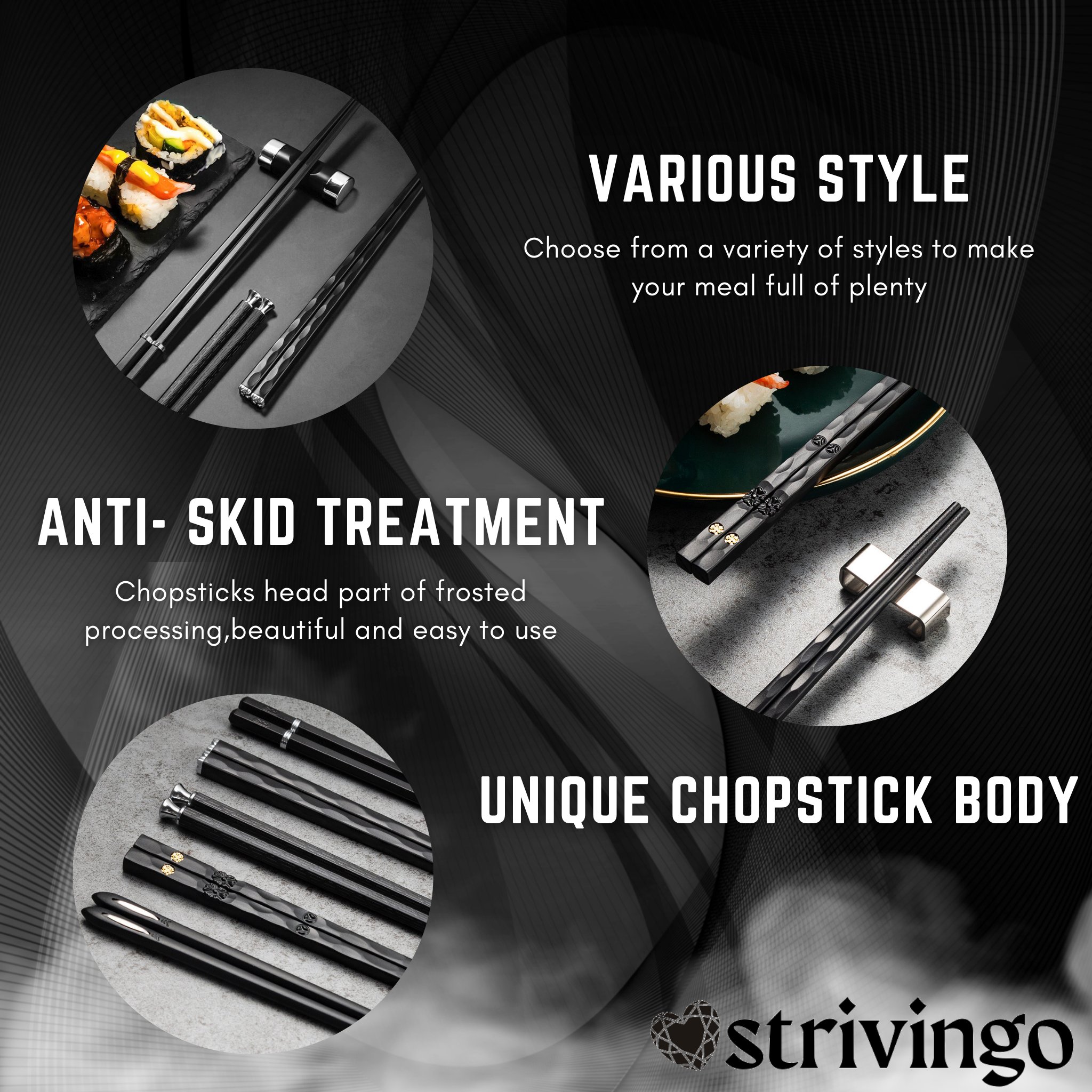 SnapStix™ Luxury Chopsticks | Set Of 5