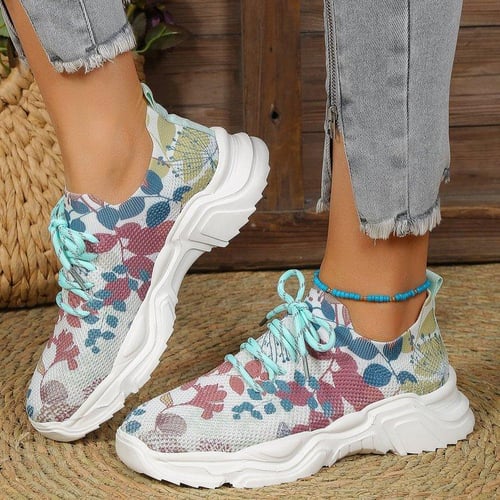 Floral Print Sneakers