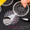 Formetrix™ Spiral Art Clear Gear Geometric Ruler (22PCS)