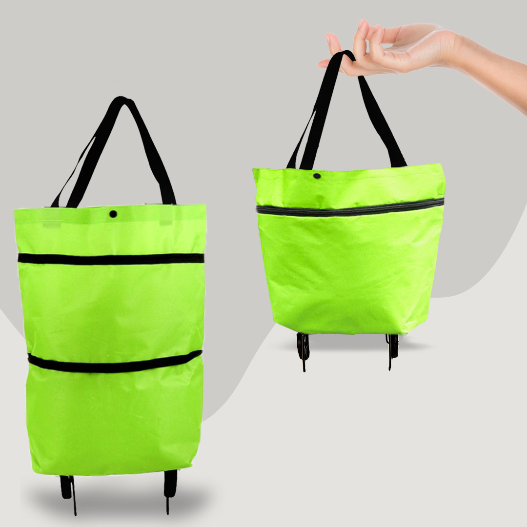 50% OFF | Trutnshop 2 in 1 Foldable Shopping Trolley Tote Bag
