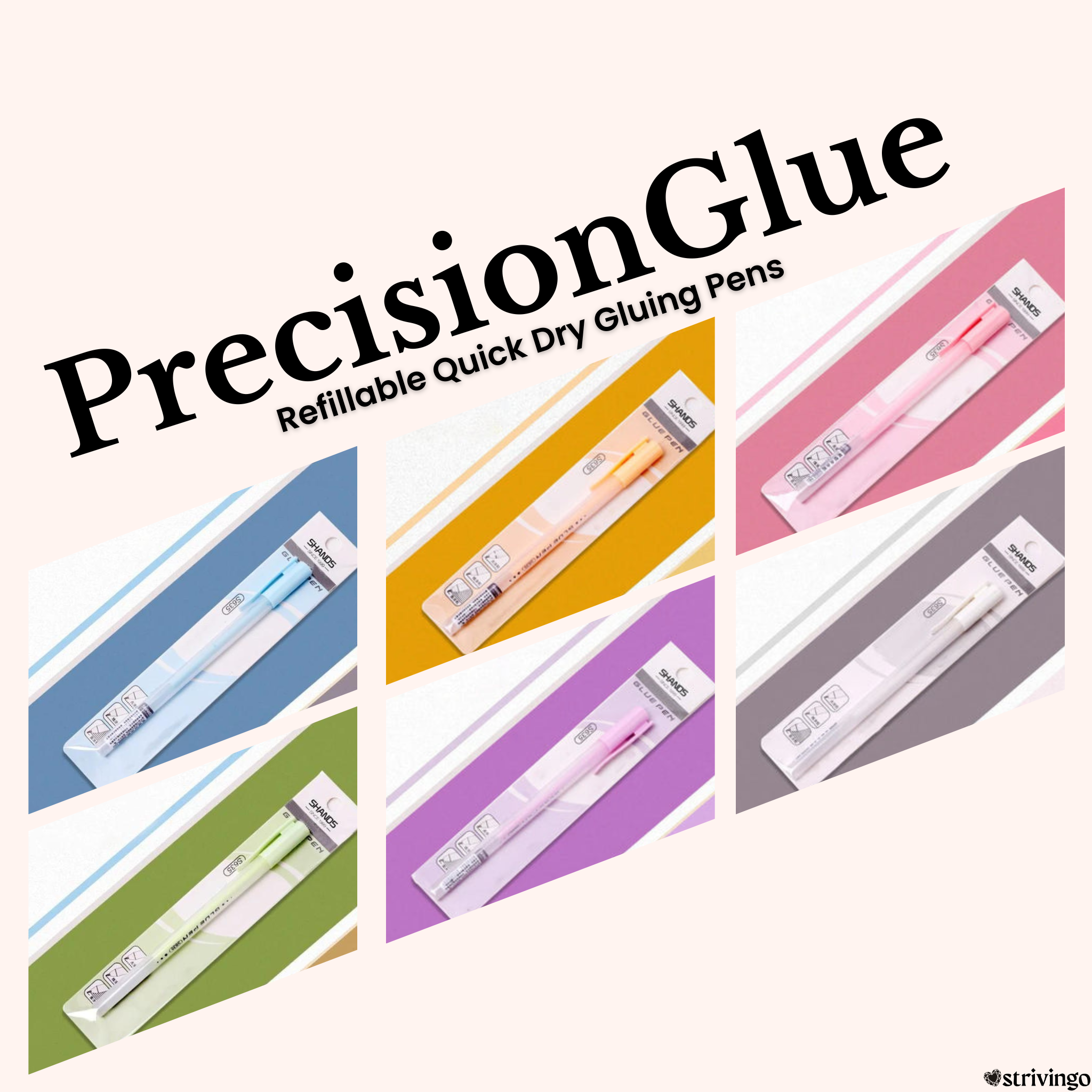 PrecisionGlue Refillable Roller Tip Gluing Pens