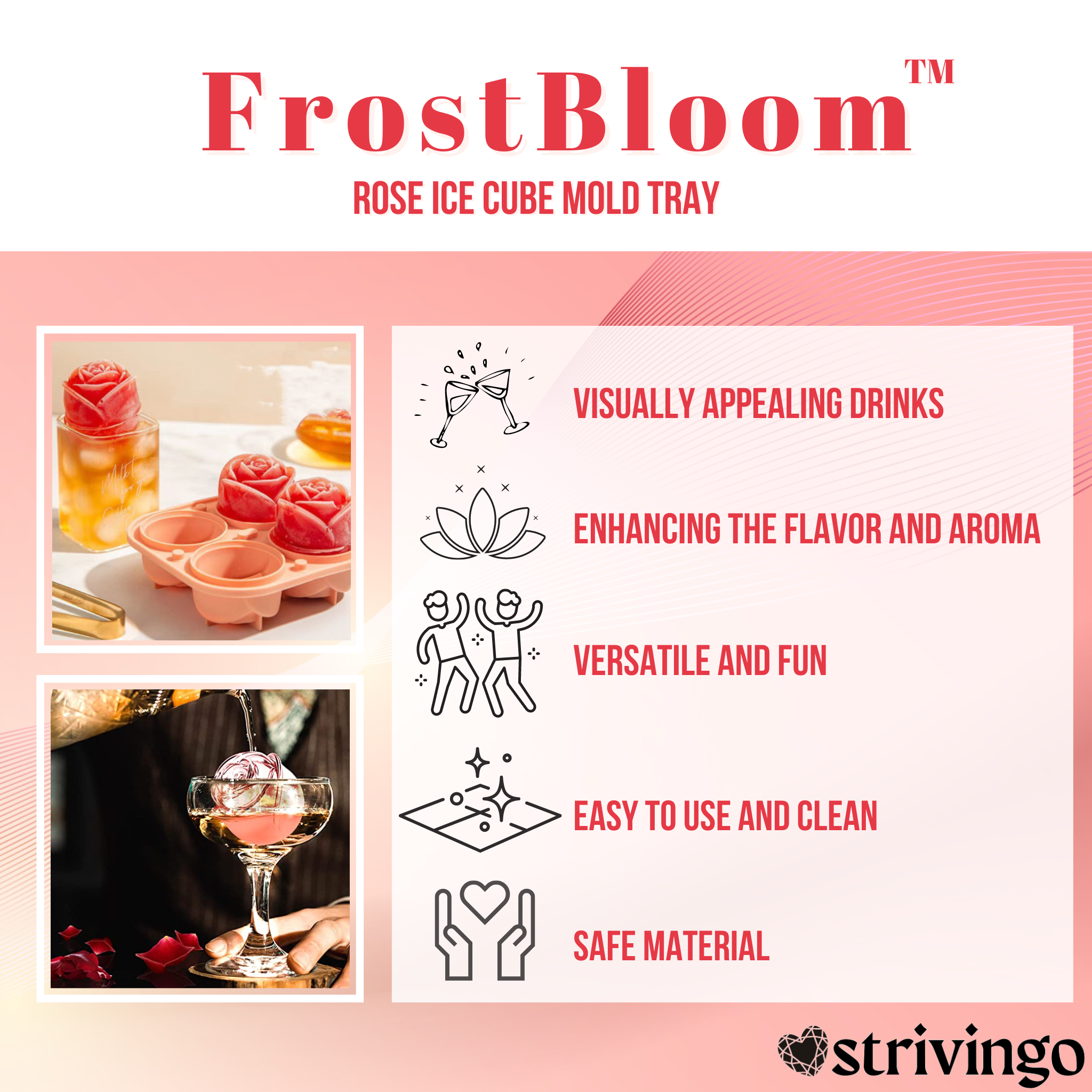 FrostBloom™ Rose Ice Cube Mold Tray | BUY 1 GET 2!