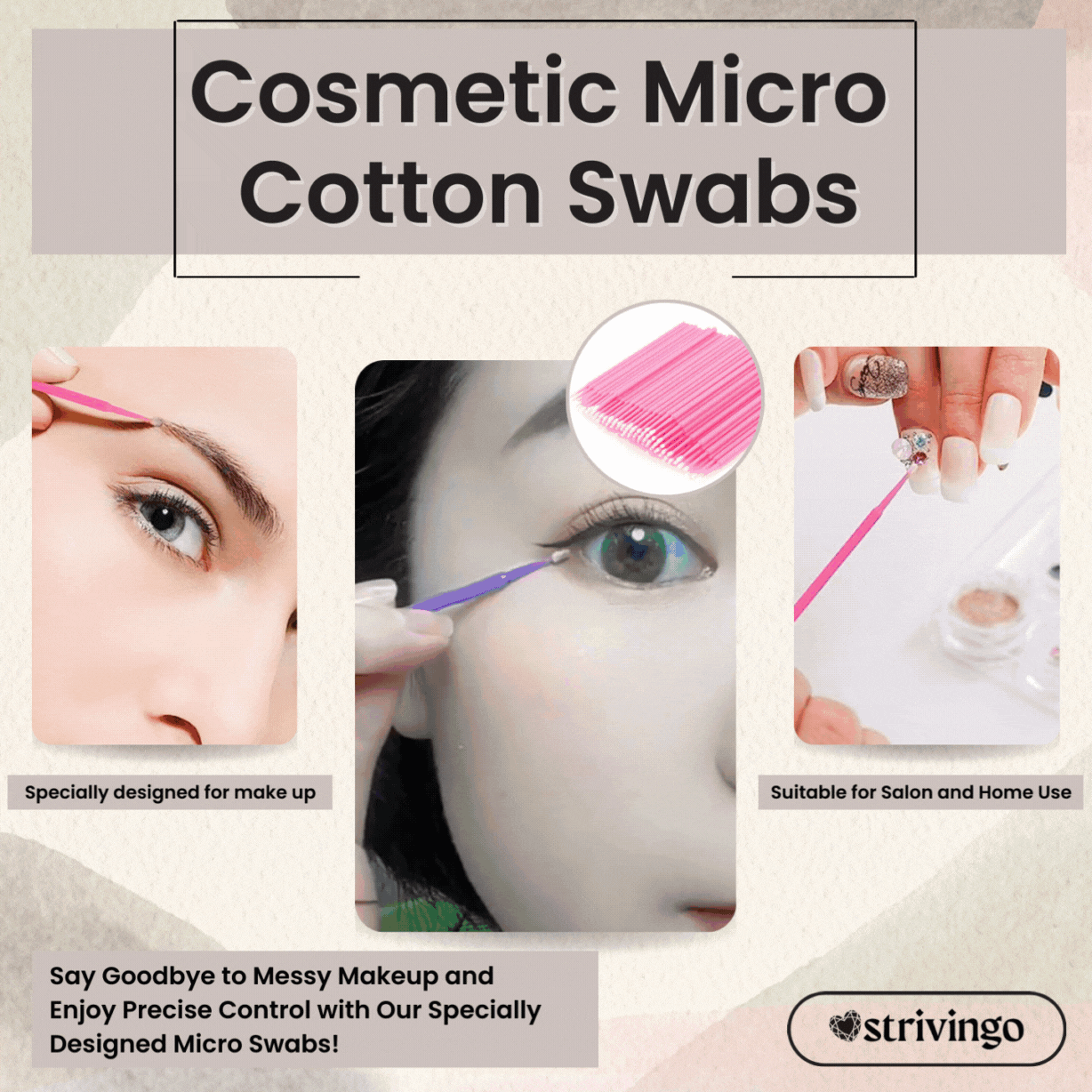 Cosmetic Micro Cotton Swabs | SPECIAL OFFER FOR Pack of 500