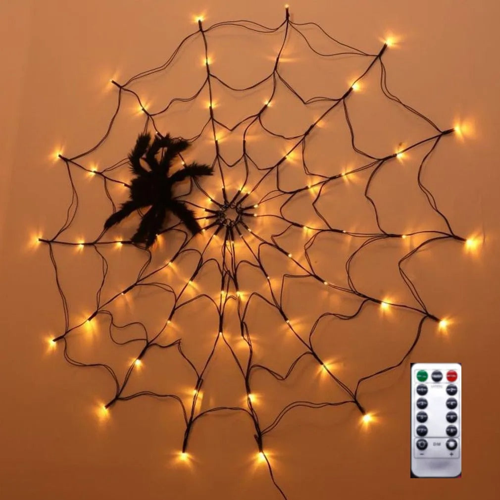 Invobrite™ Halloween Spider 80LED with remote control | 8 light modes