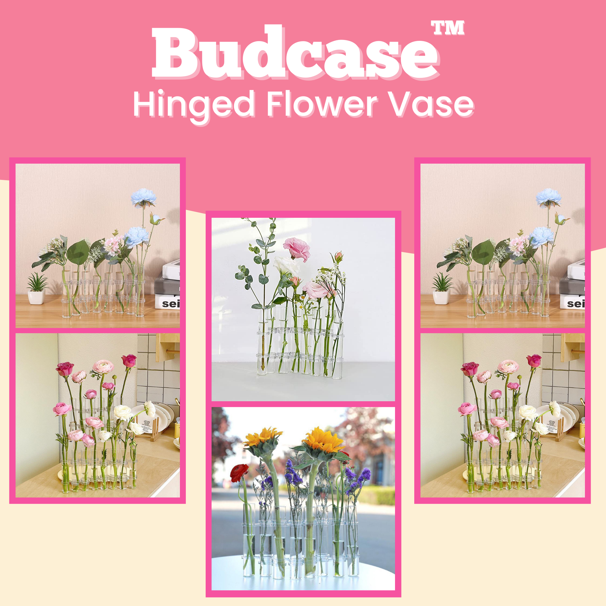 Budcase™ Hinged Flower Vases