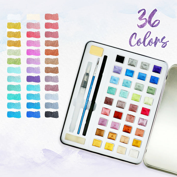 Metallic Water Paint Set | 12 or 36 Colors