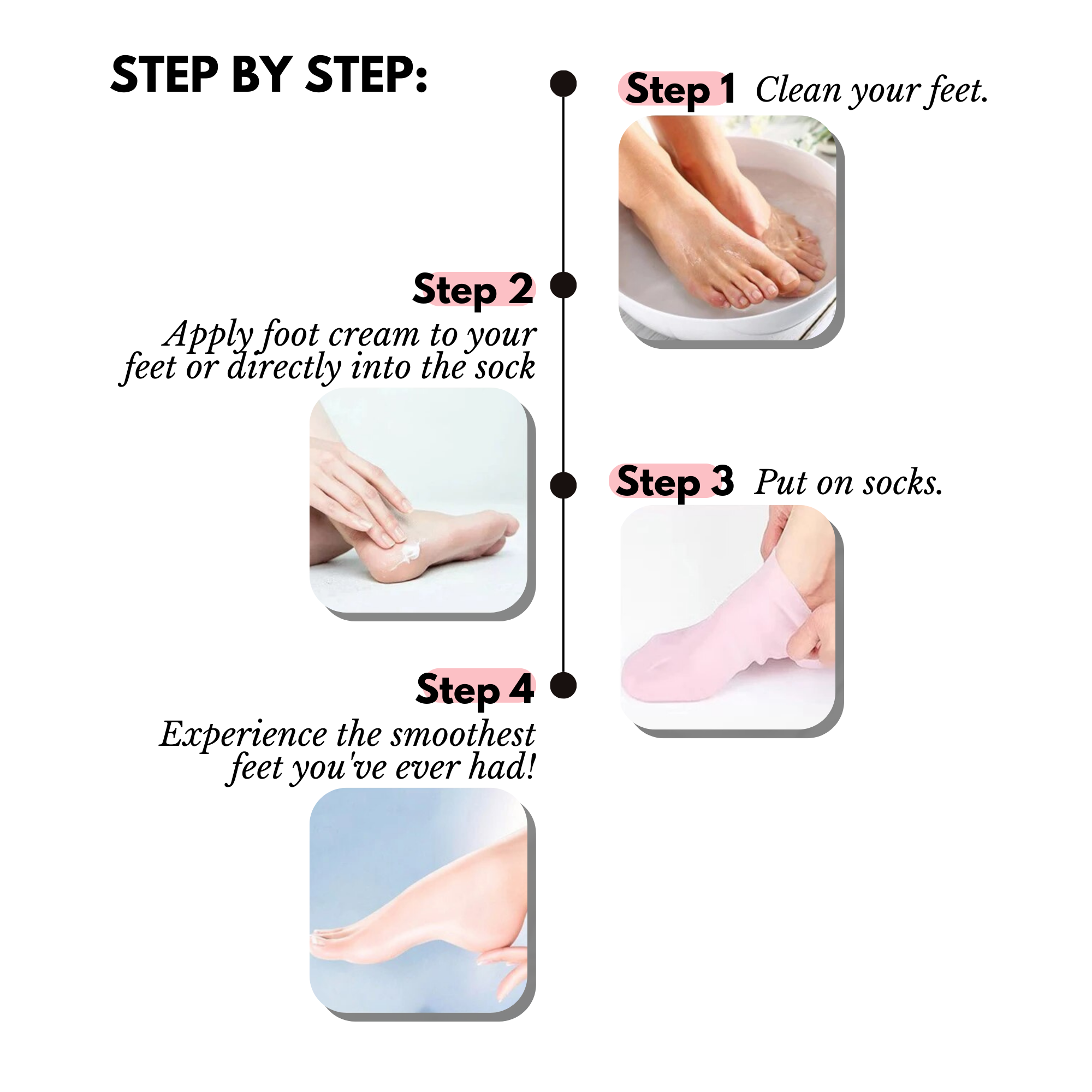 Footies™ Reusable Moisturizing Foot Mask Silicone Socks | BUY 1 PAIR GET 2 PAIRS