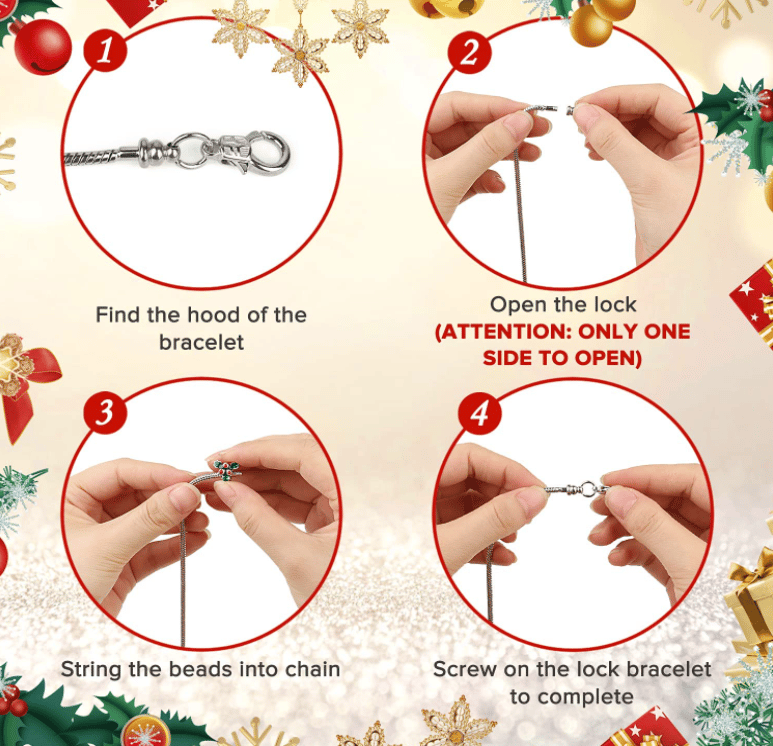 Jinglx™ DIY Christmas Advent Calendar Bracelets Set | EARLY CHRISTMAS OFFER
