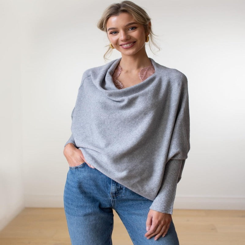 Revee Women Asymmetric Knitted Sweater