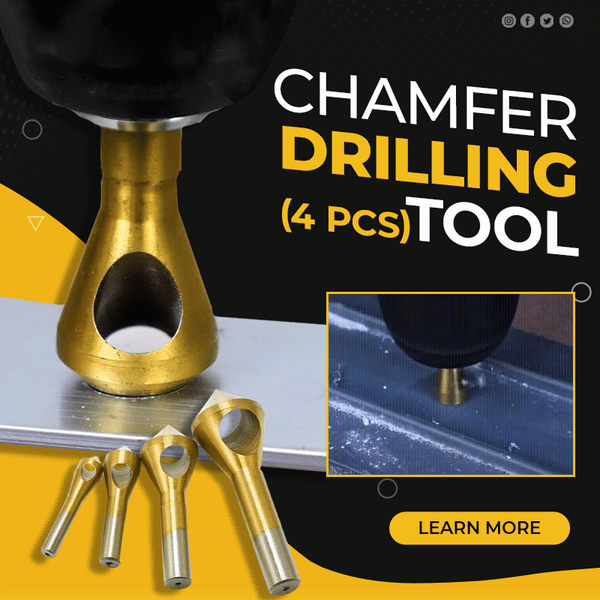 50% OFF | Drillzink™ Titanium Coated Countersink Chamfer Tool | Set of 4