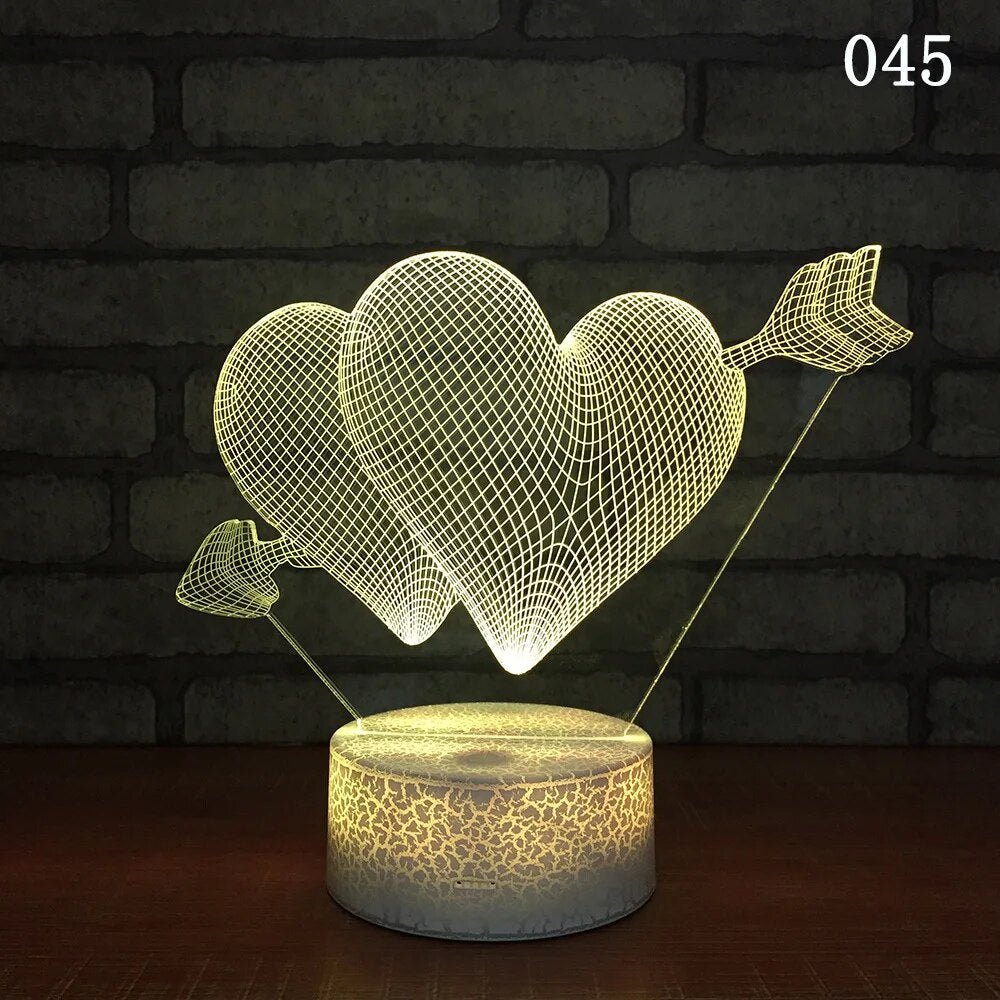 Illumantic™ Romantic 3D Night Light
