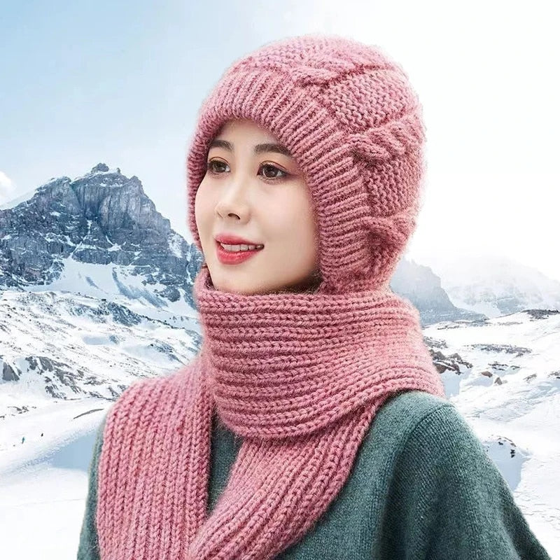 Scarfie Women Knitted Beanie & Scarf Combo