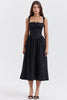 Load image into Gallery viewer, ChicAzure Black Midi Summer Dress