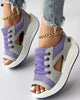 Load image into Gallery viewer, Women Contrast Paneled Cutout Lace-up Muffin Sandals