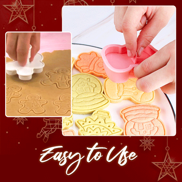 MerryStamps 3D Cookies Set of 4 | Bake Like a Pro