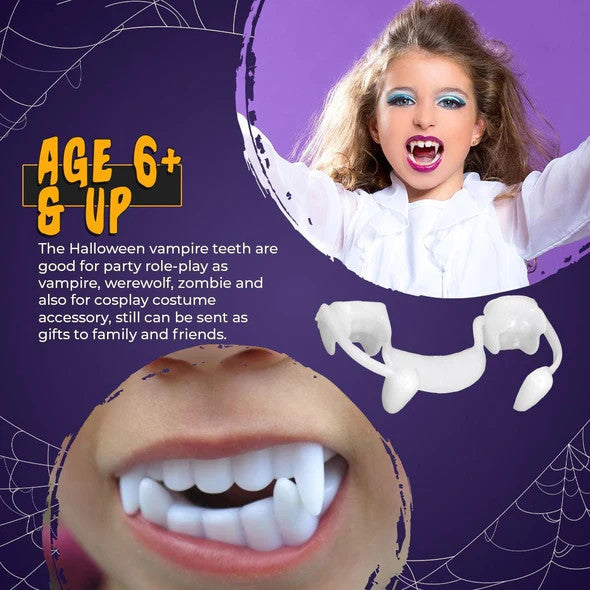 Fangs 2.0™ Retractable Vampire Teeth with Tooth Gel | 1 + 1 FREE