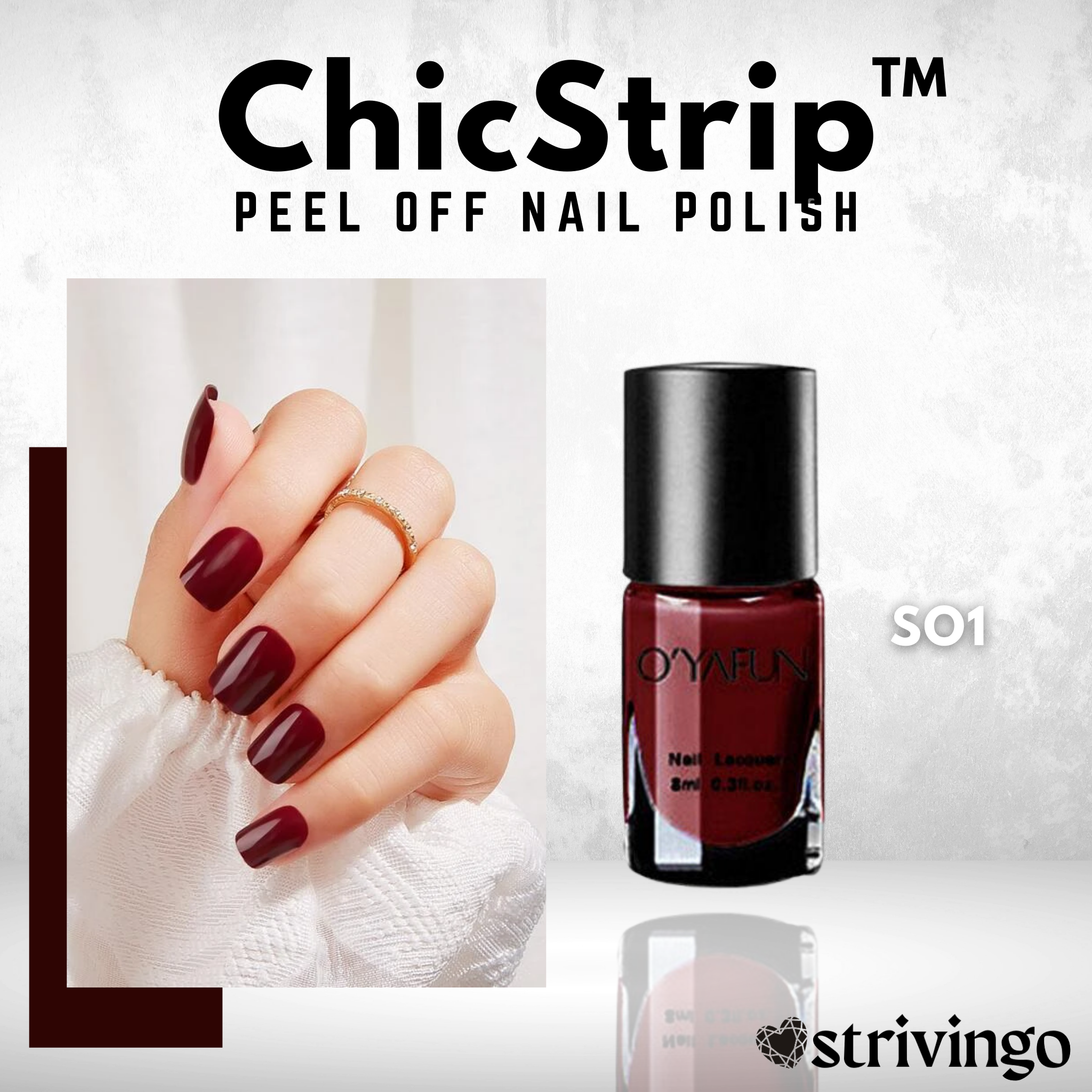 ChicStrip™ Peel Off Nail Polish | No Chemicals Needed