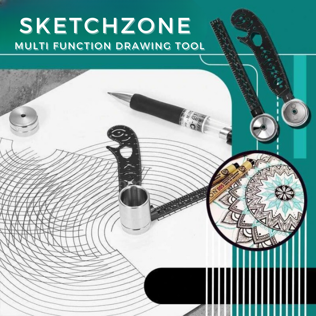 Sketchzone™ 7 in 1 Multi Function Drawing Tool