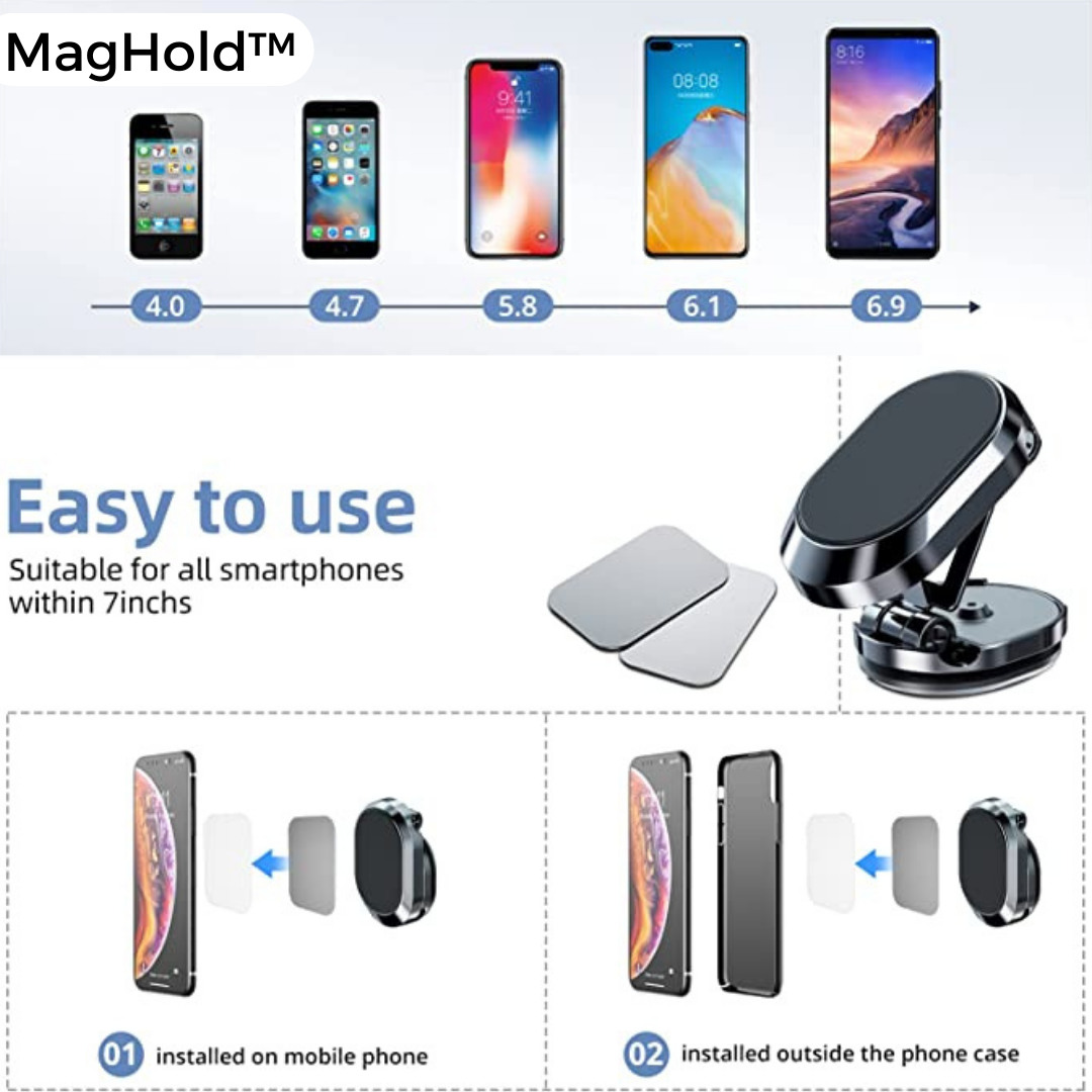 1+1 FREE! | MagHold™ Magnetic Car Phone Holder